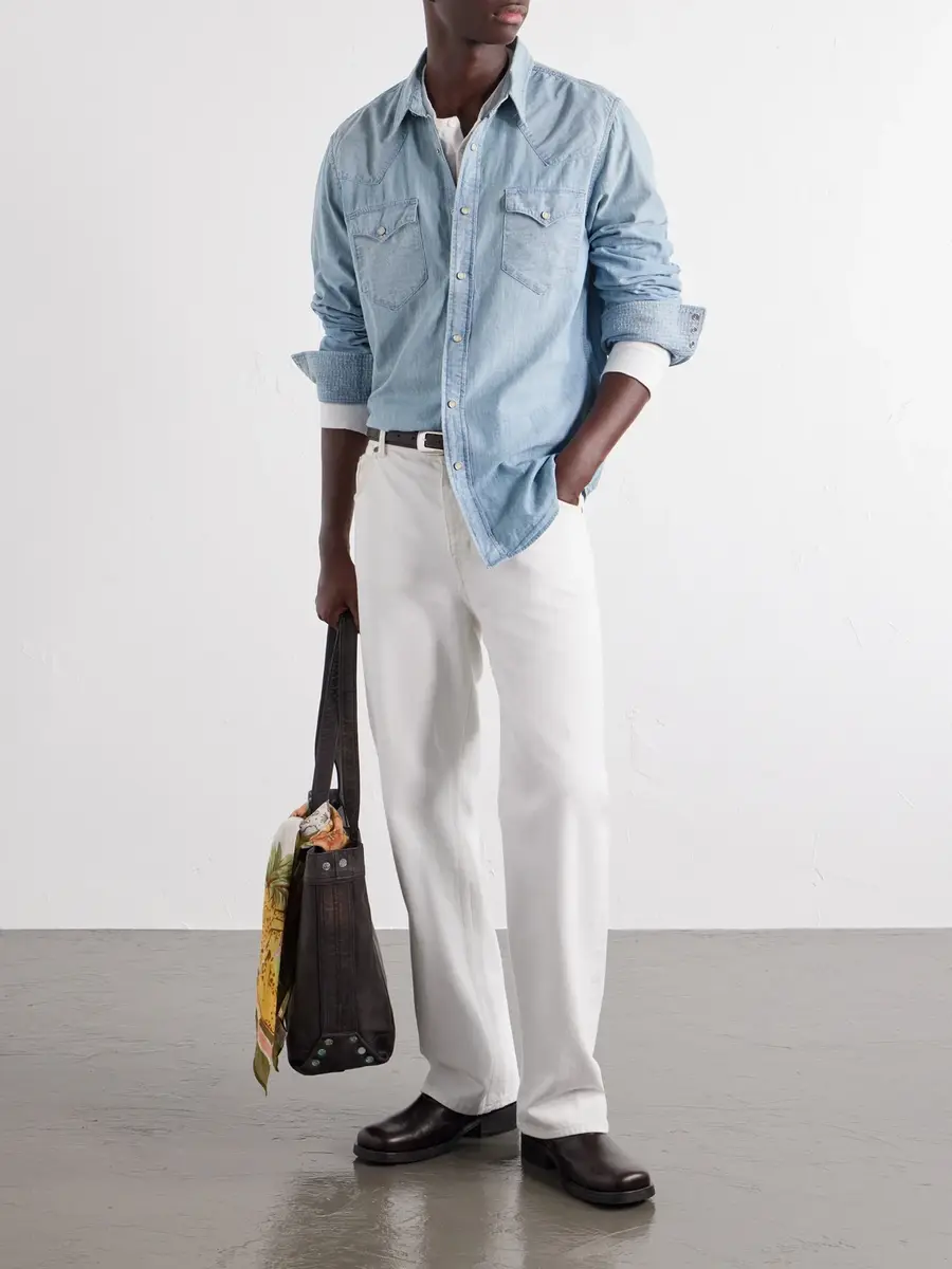 RRL Cotton-Chambray Shirt - Men | Thumbnail 2 RRL Cotton-Chambray Shirt - Men | Thumbnail 2