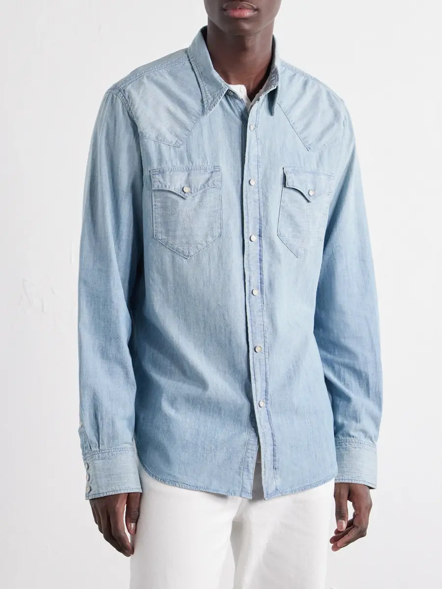 RRL Cotton-Chambray Shirt - Men | Thumbnail 3 RRL Cotton-Chambray Shirt - Men | Thumbnail 3