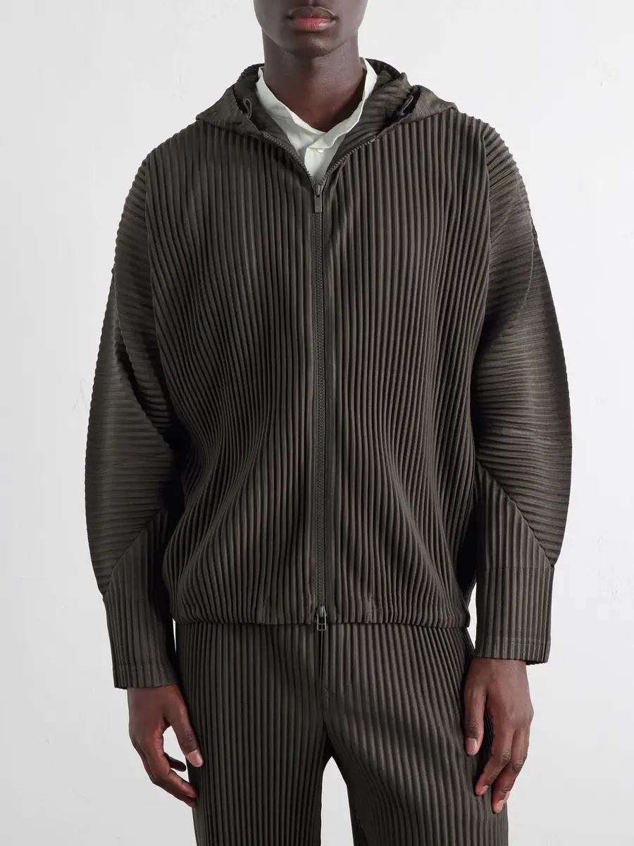 Homme Plissé Issey Miyake July Pleated Zip-Up Hoodie - Men | Thumbnail 3 Homme Plissé Issey Miyake July Pleated Zip-Up Hoodie - Men | Thumbnail 3