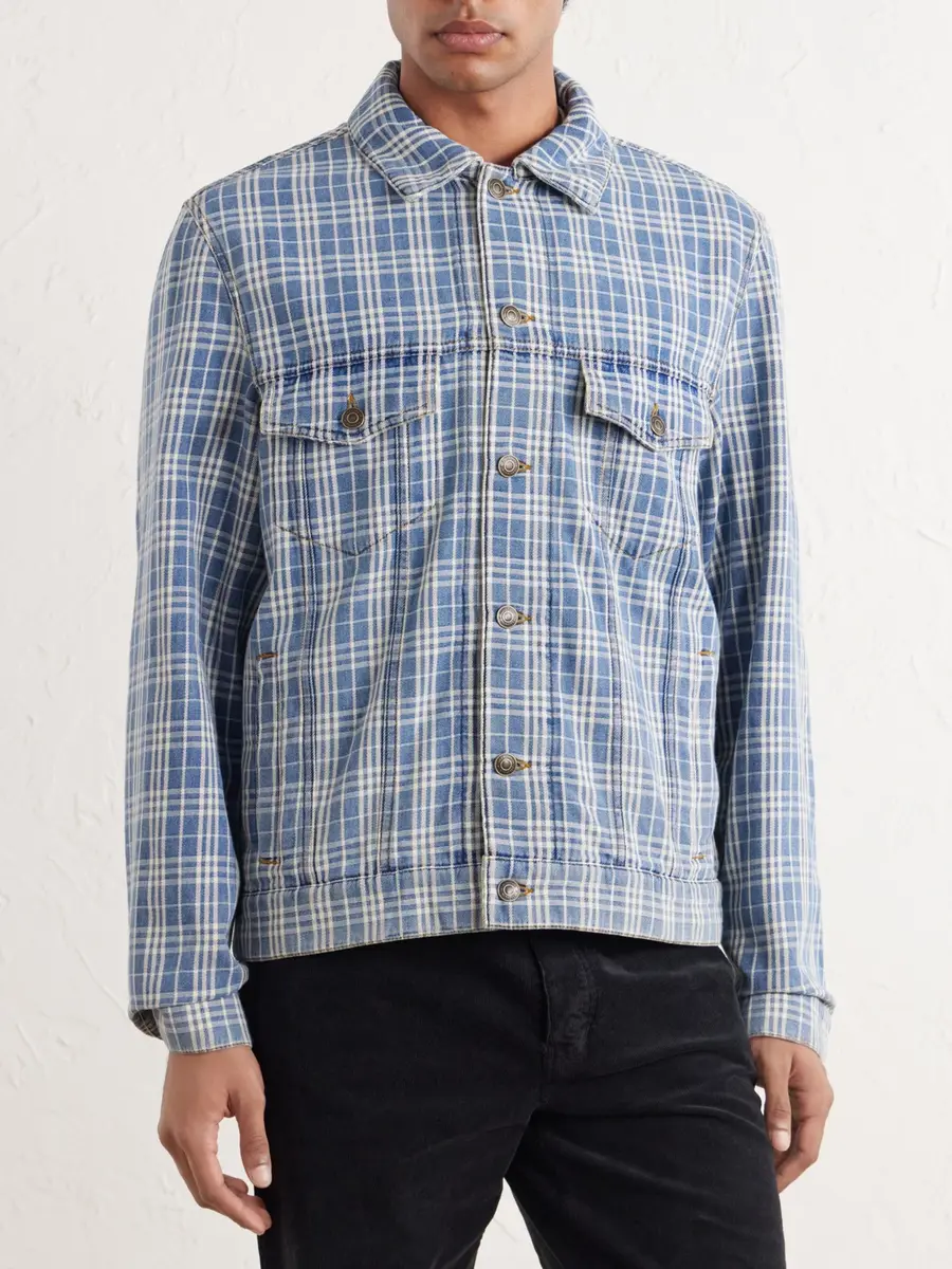 Burberry Checked Denim Jacket - Men | Thumbnail 3 Burberry Checked Denim Jacket - Men | Thumbnail 3