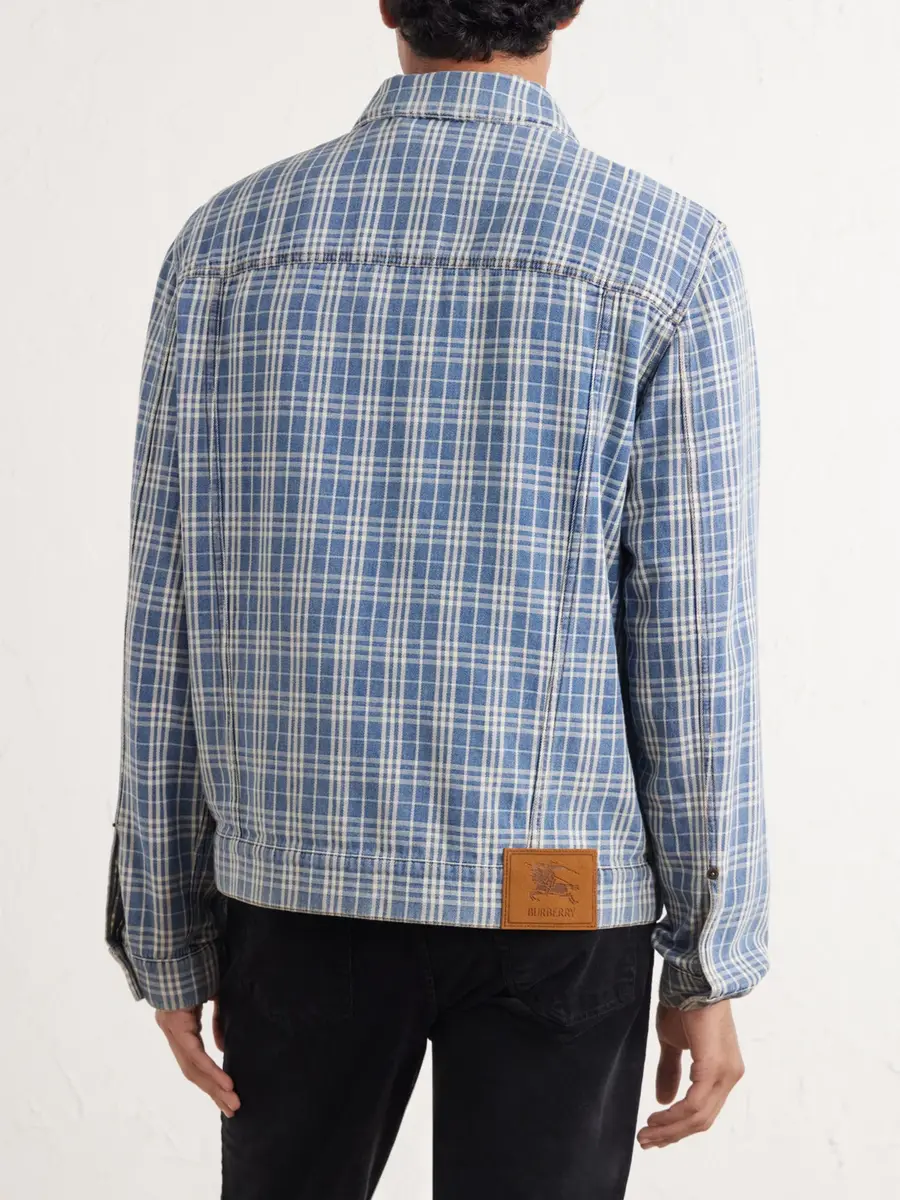 Burberry Checked Denim Jacket - Men | Thumbnail 4 Burberry Checked Denim Jacket - Men | Thumbnail 4