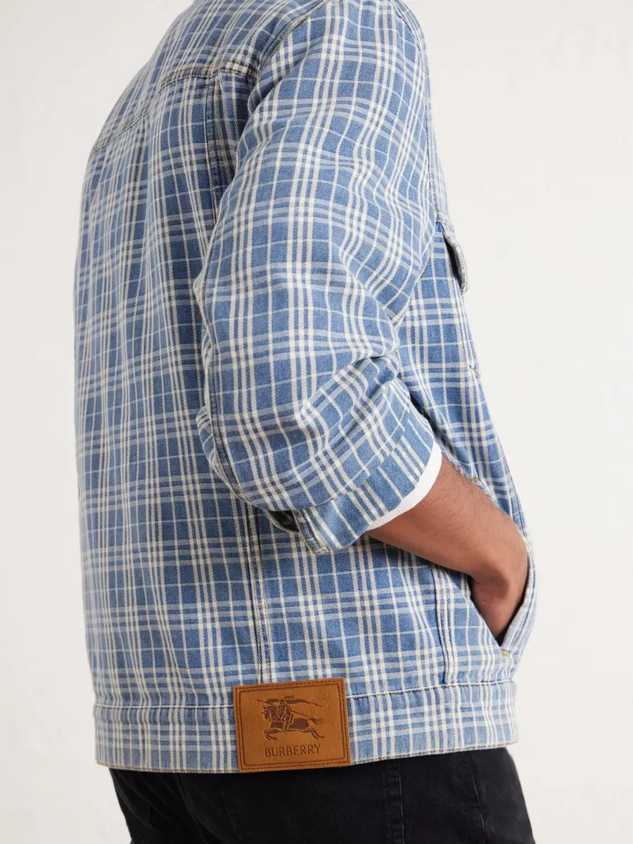 Burberry Checked Denim Jacket - Men | Thumbnail 5 Burberry Checked Denim Jacket - Men | Thumbnail 5
