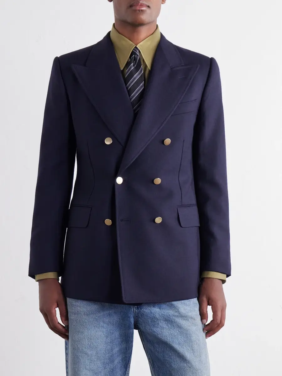 Husbands Double-Breasted Wool-Twill Blazer - Men | Thumbnail 3 Husbands Double-Breasted Wool-Twill Blazer - Men | Thumbnail 3