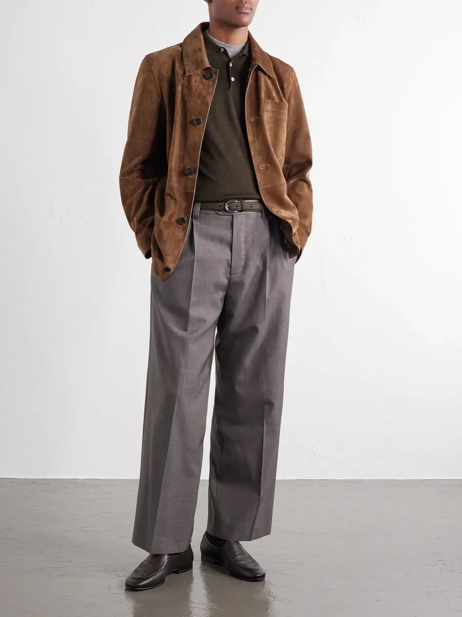 PIACENZA 1733 Merino-Wool and Silk-Blend Polo Sweater - Men | Thumbnail 2 PIACENZA 1733 Merino-Wool and Silk-Blend Polo Sweater - Men | Thumbnail 2