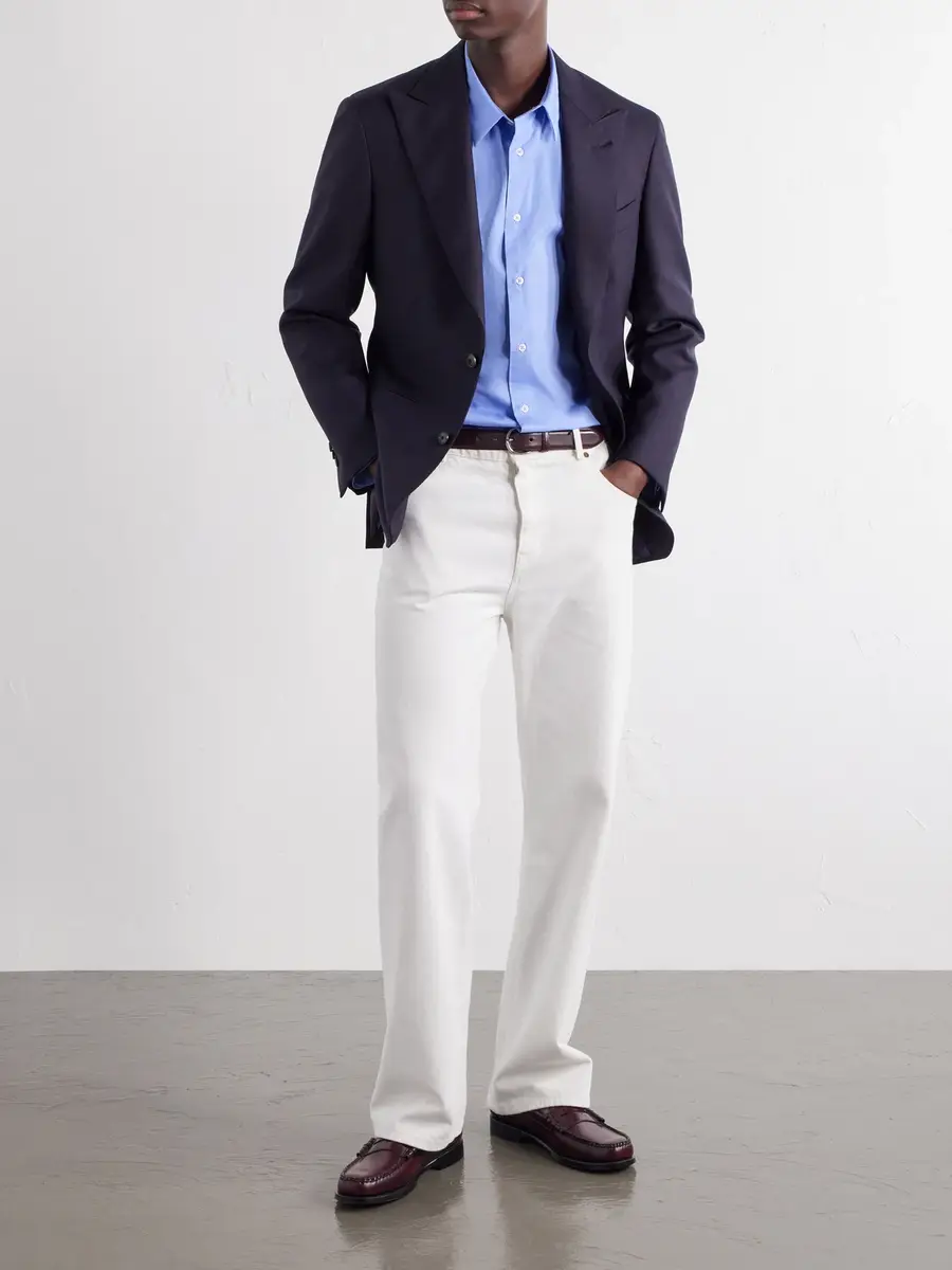 OFFICINE GÉNÉRALE Eloi Cotton-Poplin Shirt - Men | Thumbnail 2 OFFICINE GÉNÉRALE Eloi Cotton-Poplin Shirt - Men | Thumbnail 2