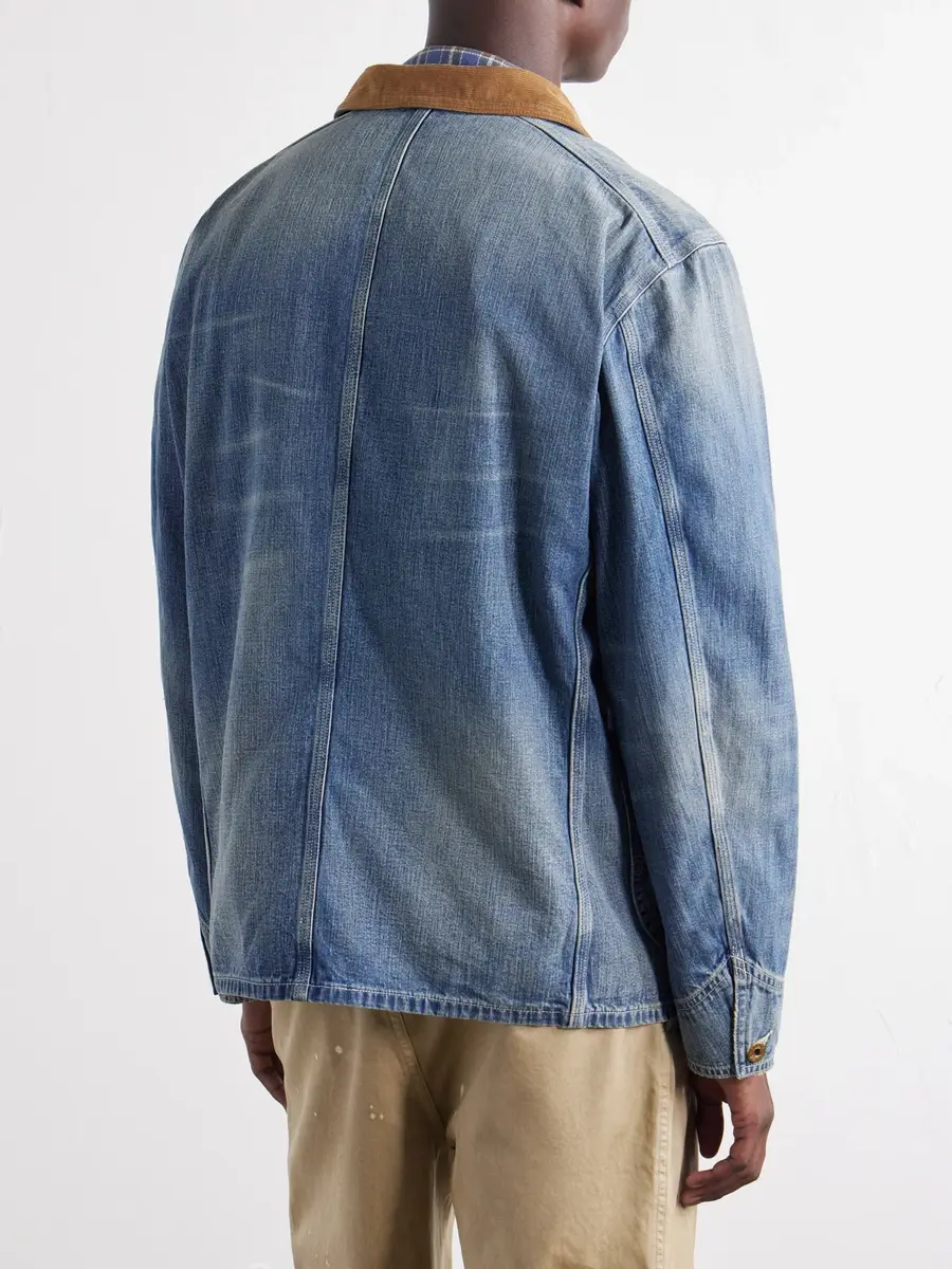 RRL Stockton Corduroy-Trimmed Denim Jacket - Men | Thumbnail 4 RRL Stockton Corduroy-Trimmed Denim Jacket - Men | Thumbnail 4