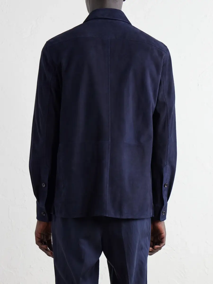 Ralph Lauren Purple Label Barrow Suede Overshirt - Men | Thumbnail 4