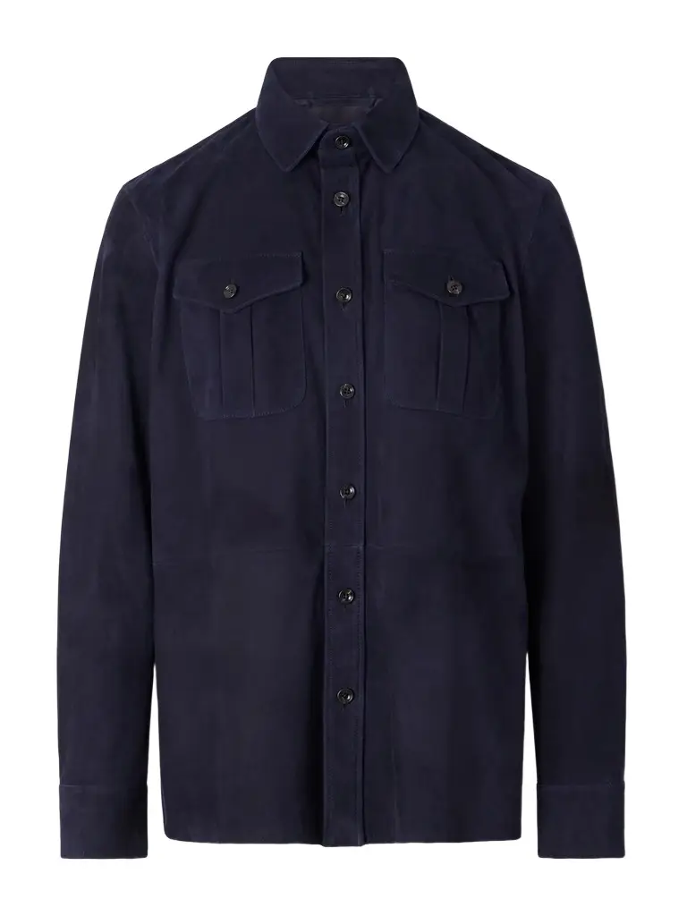 Ralph Lauren Purple Label Barrow Suede Overshirt - Men | Image 1 Ralph Lauren Purple Label Barrow Suede Overshirt - Men | Image 1