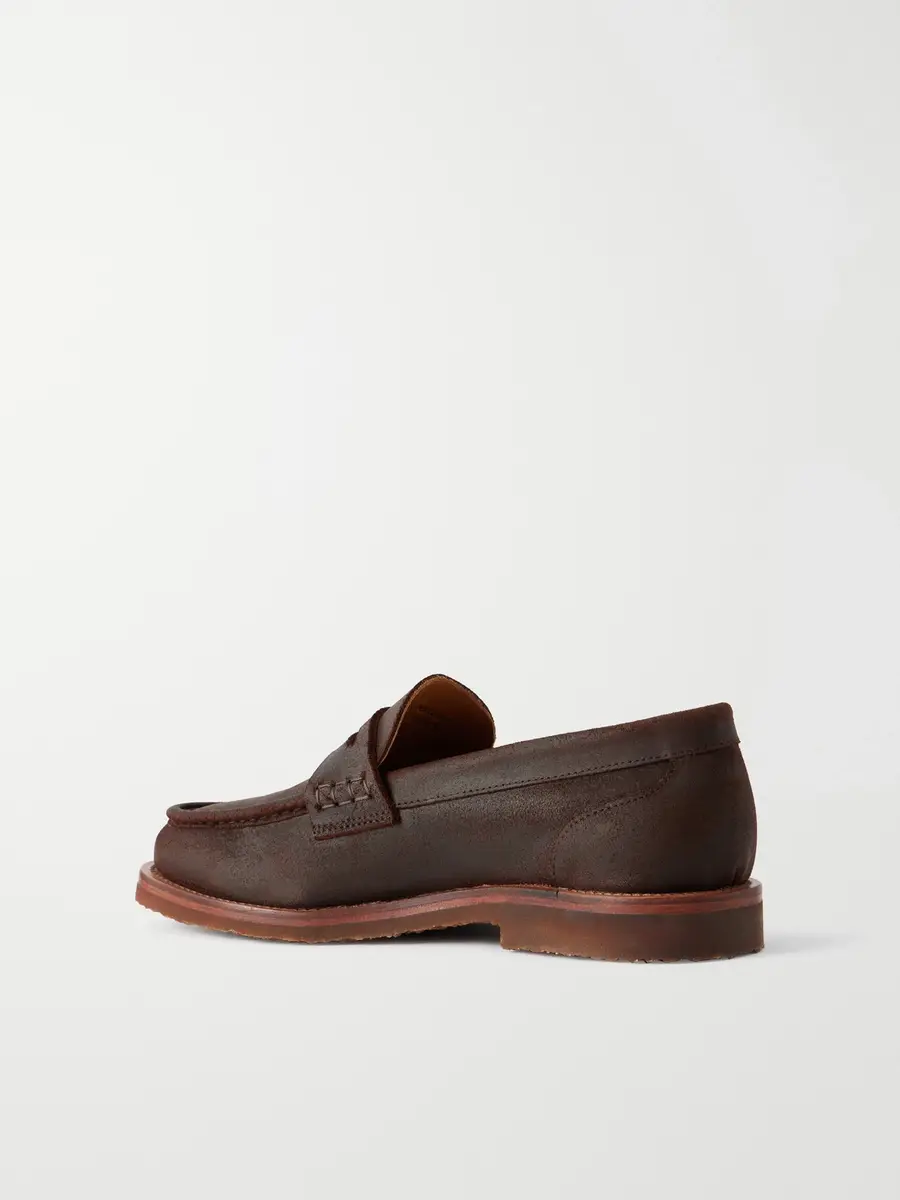 MR P. Waxed-Suede Penny Loafers - Men | Thumbnail 4 MR P. Waxed-Suede Penny Loafers - Men | Thumbnail 4