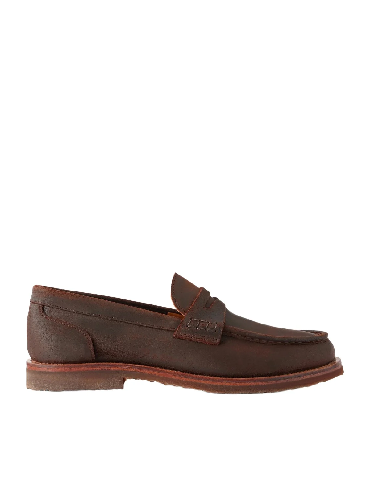 Waxed-Suede Penny Loafers - Men Waxed-Suede Penny Loafers - Men