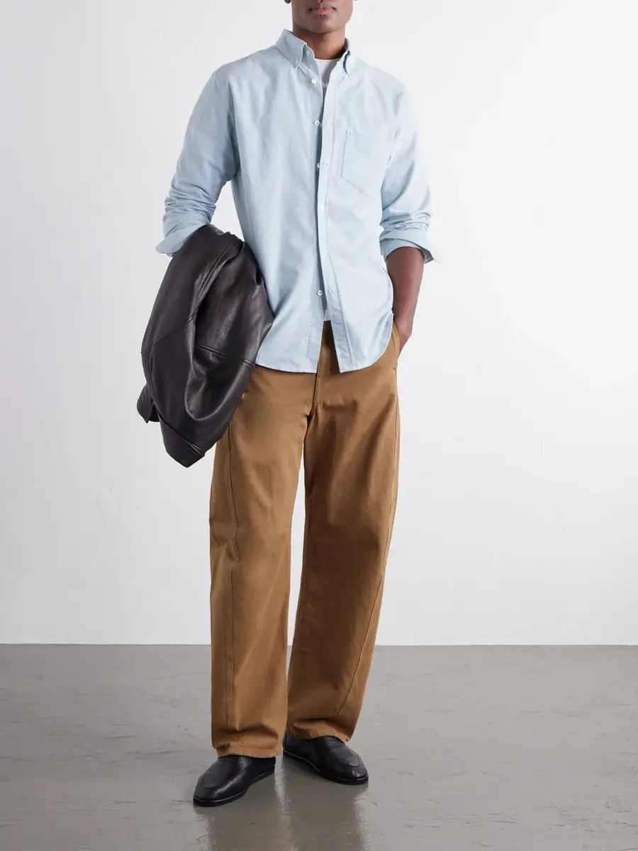 Portuguese Flannel Button-Down Brushed-Cotton Oxford Shirt - Men | Thumbnail 2 Portuguese Flannel Button-Down Brushed-Cotton Oxford Shirt - Men | Thumbnail 2