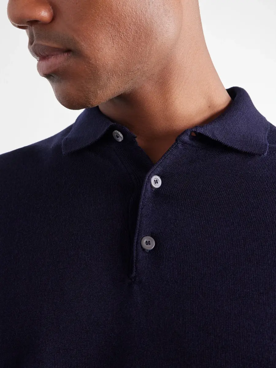 PIACENZA 1733 Merino-Wool and Silk-Blend Polo Sweater - Men | Thumbnail 5 PIACENZA 1733 Merino-Wool and Silk-Blend Polo Sweater - Men | Thumbnail 5