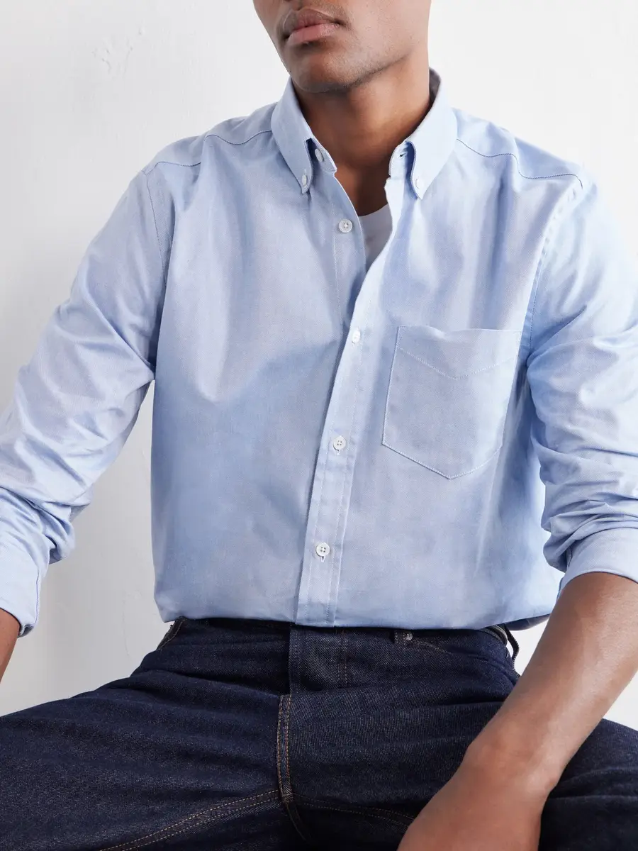 Portuguese Flannel Montebelo Button-Down Collar Cotton-Poplin Shirt - Men | Thumbnail 5 Portuguese Flannel Montebelo Button-Down Collar Cotton-Poplin Shirt - Men | Thumbnail 5
