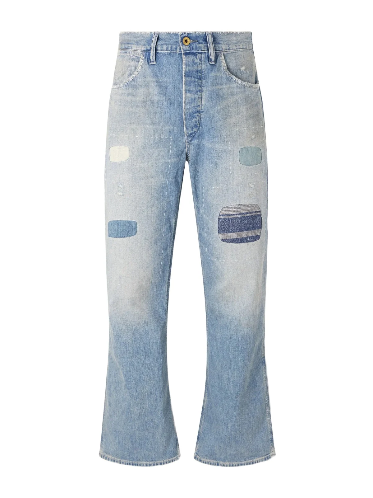 Straight-Leg Distressed Jeans - Men Straight-Leg Distressed Jeans - Men