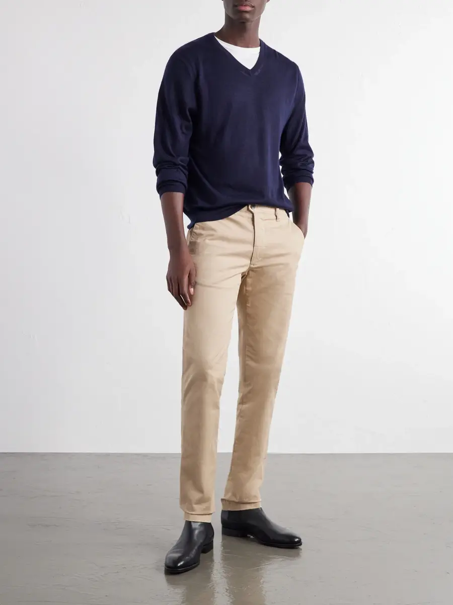 Slowear Incotex Straight-Leg Cotton-Blend Twill Trousers - Men | Thumbnail 2 Slowear Incotex Straight-Leg Cotton-Blend Twill Trousers - Men | Thumbnail 2