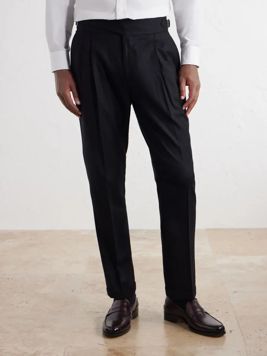 MR P. Tapered Pleated Wool-Flannel Suit Trousers - Men | Thumbnail 3 MR P. Tapered Pleated Wool-Flannel Suit Trousers - Men | Thumbnail 3