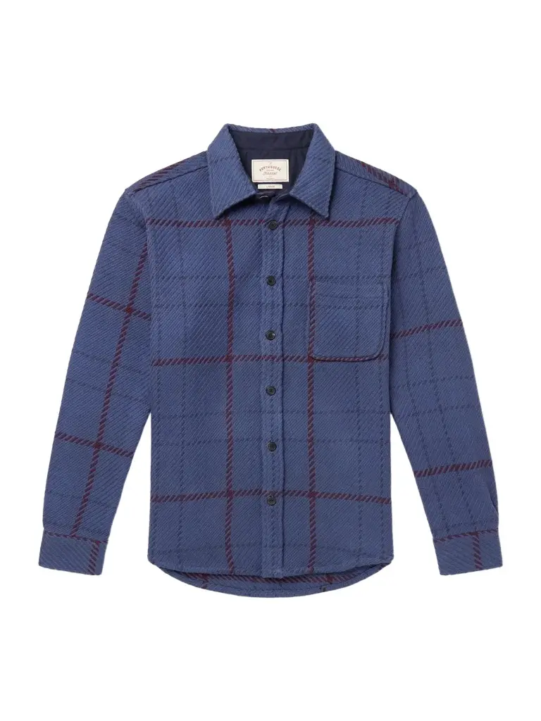 Portuguese Flannel Upper Checked Cotton-Woven Overshirt - Men | Image 1 Portuguese Flannel Upper Checked Cotton-Woven Overshirt - Men | Image 1
