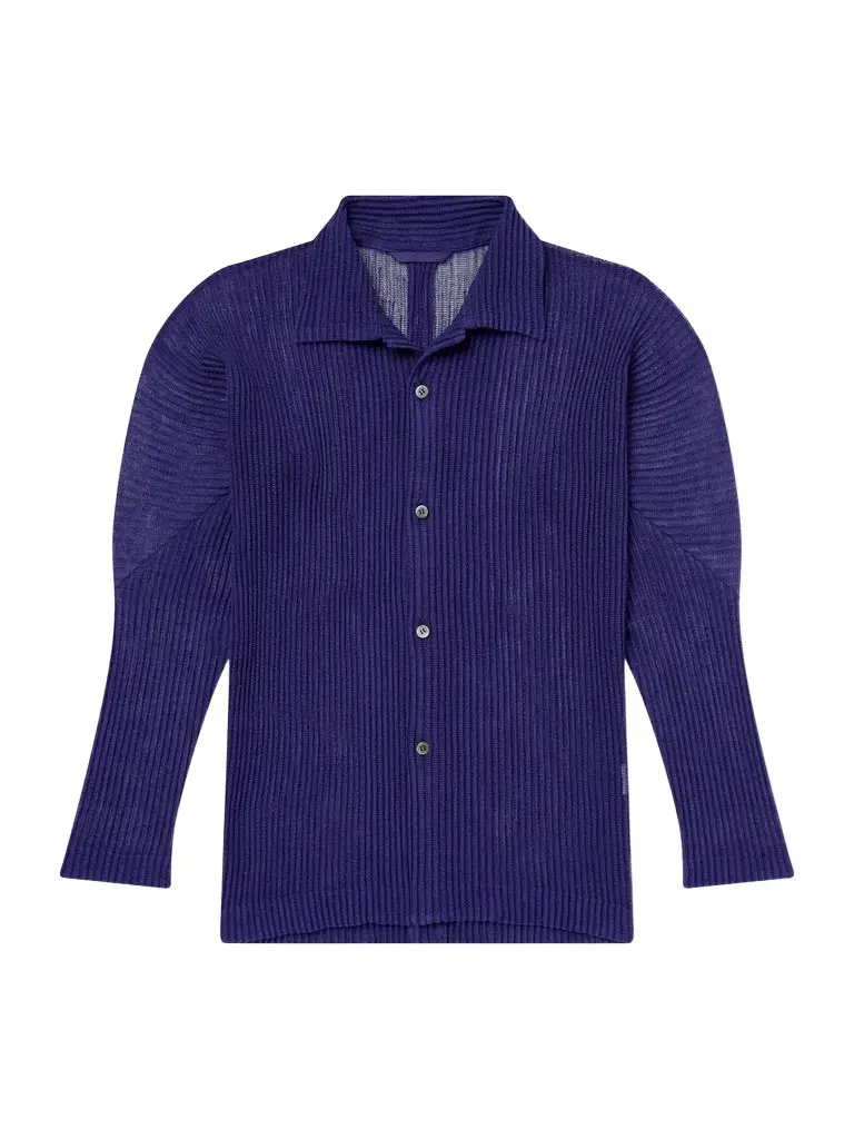 Homme Plissé Issey Miyake Rustic Mesh Pleated Shirt - Men | Image 1 Homme Plissé Issey Miyake Rustic Mesh Pleated Shirt - Men | Image 1