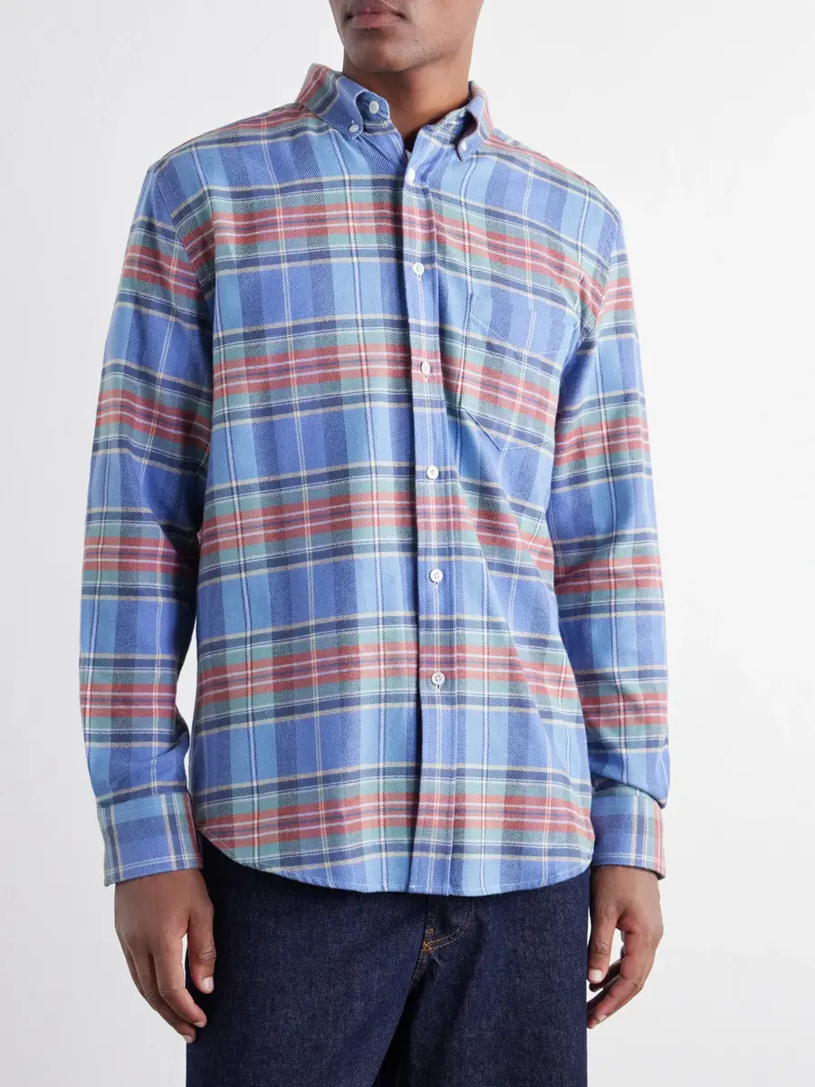 Portuguese Flannel Lucia Checked Cotton-Flannel Shirt - Men | Thumbnail 3 Portuguese Flannel Lucia Checked Cotton-Flannel Shirt - Men | Thumbnail 3