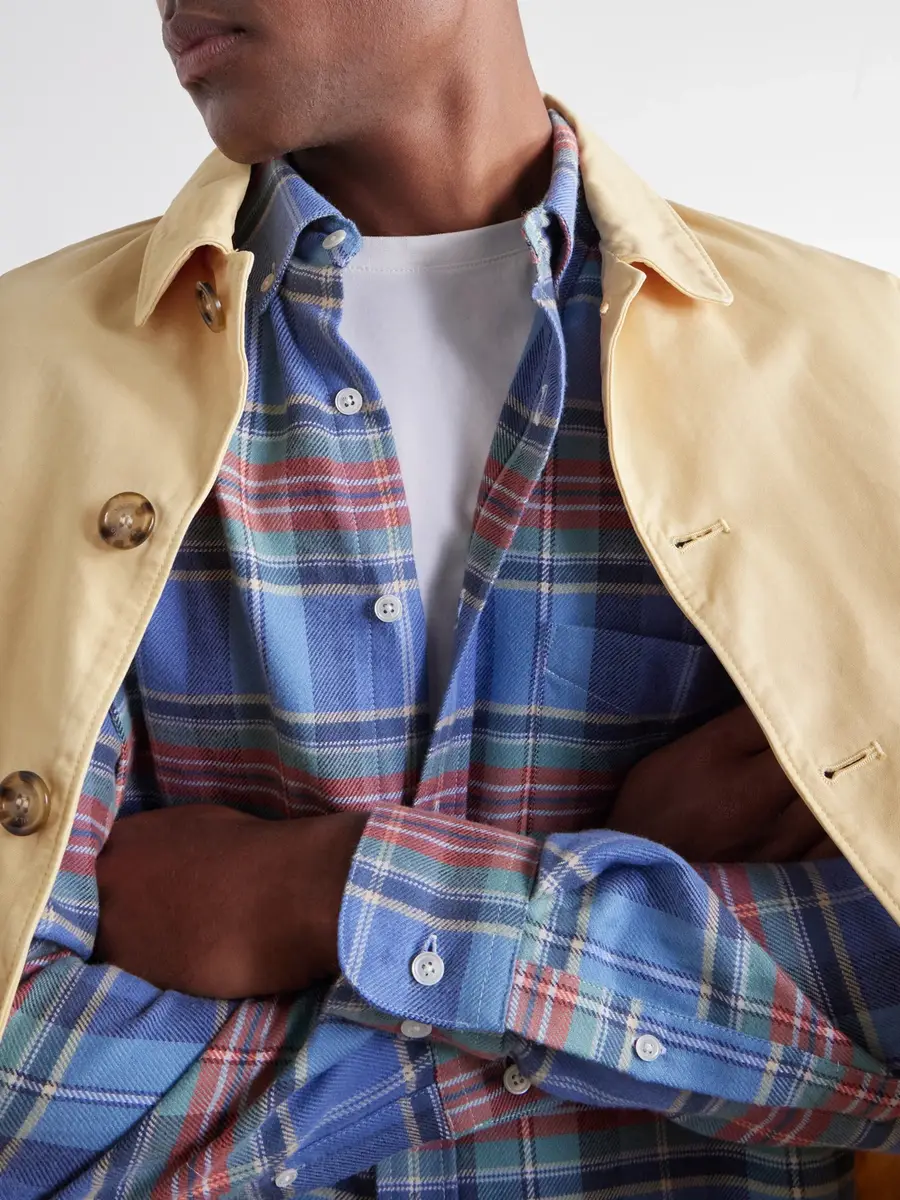 Portuguese Flannel Lucia Checked Cotton-Flannel Shirt - Men | Thumbnail 5 Portuguese Flannel Lucia Checked Cotton-Flannel Shirt - Men | Thumbnail 5