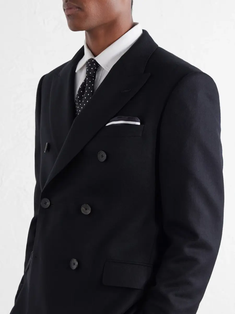 MR P. Slim-Fit Double-Breasted Satin-Trimmed Wool-Flannel Blazer - Men | Thumbnail 5 MR P. Slim-Fit Double-Breasted Satin-Trimmed Wool-Flannel Blazer - Men | Thumbnail 5