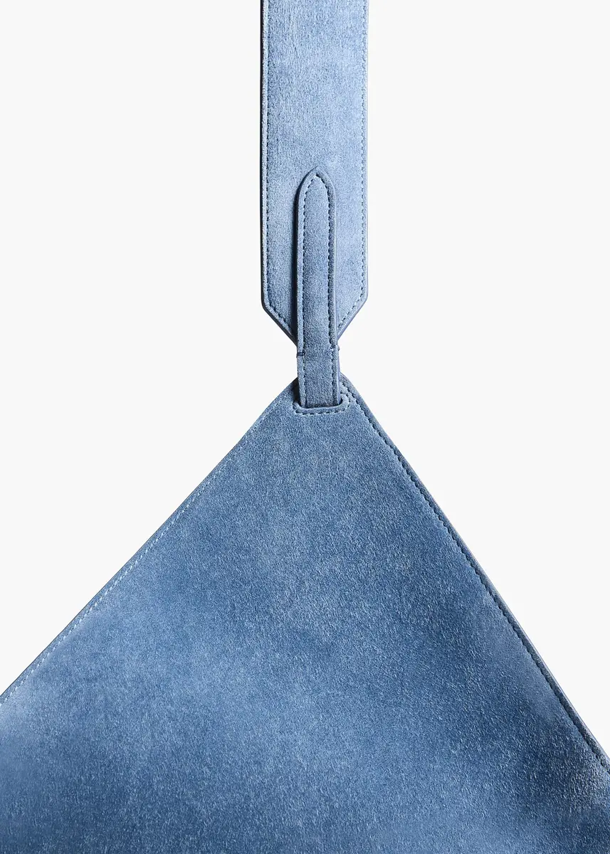 Khaite Small Lotus Tote In Cloud Iris Suede | Thumbnail 4