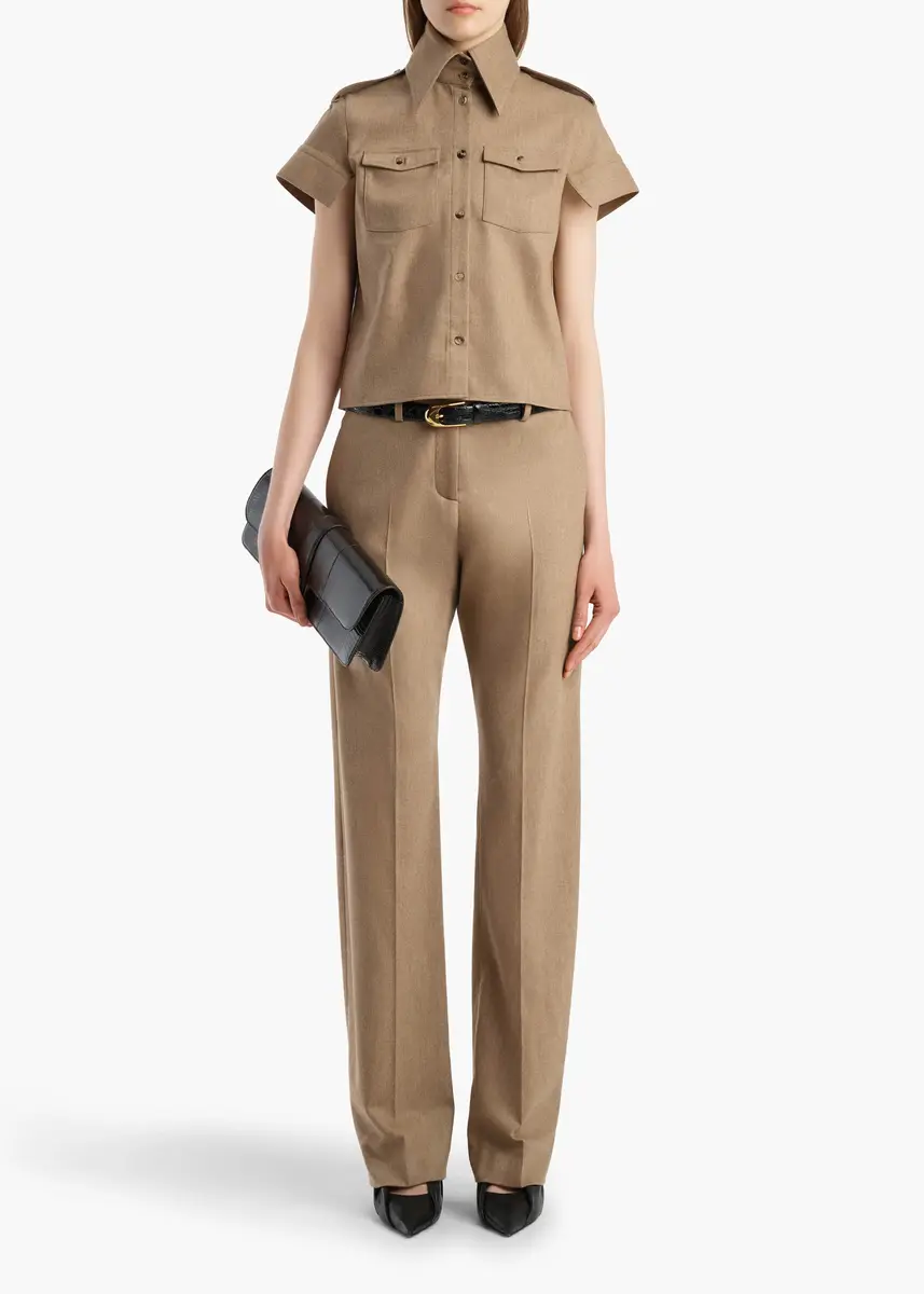Khaite Hunter Pant In Desert Sand Wool Cashmere | Thumbnail 2 Khaite Hunter Pant In Desert Sand Wool Cashmere | Thumbnail 2