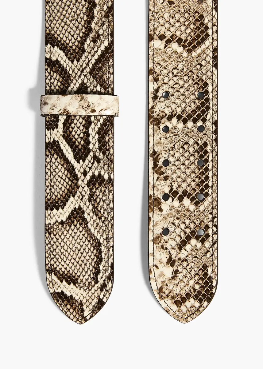 Khaite Theo Waist Belt In Natural Python | Thumbnail 2 Khaite Theo Waist Belt In Natural Python | Thumbnail 2