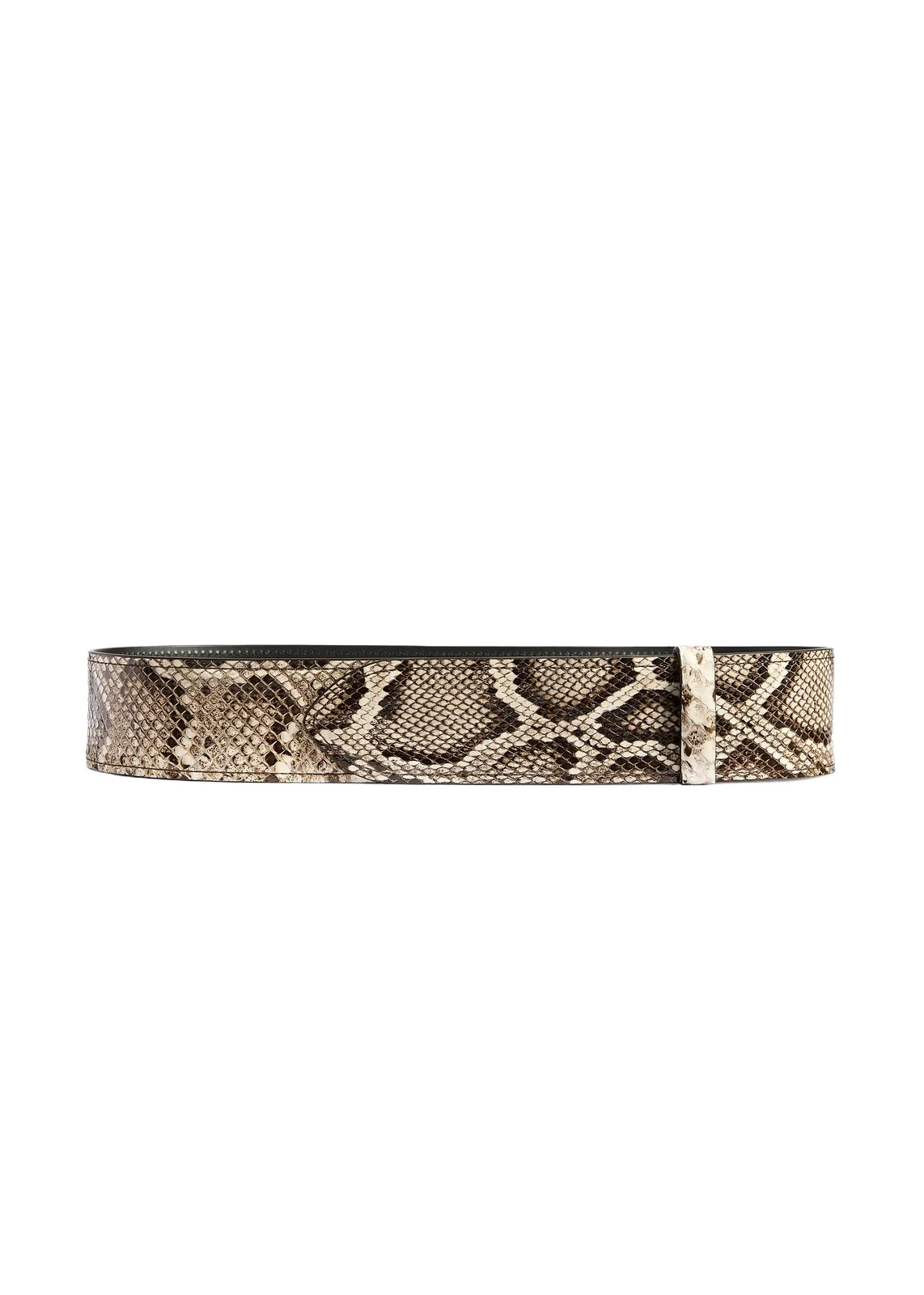 Khaite Theo Waist Belt In Natural Python