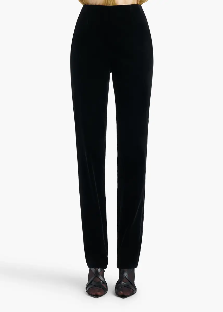 Khaite Ryden Pant In Black Velvet | Thumbnail 3 Khaite Ryden Pant In Black Velvet | Thumbnail 3