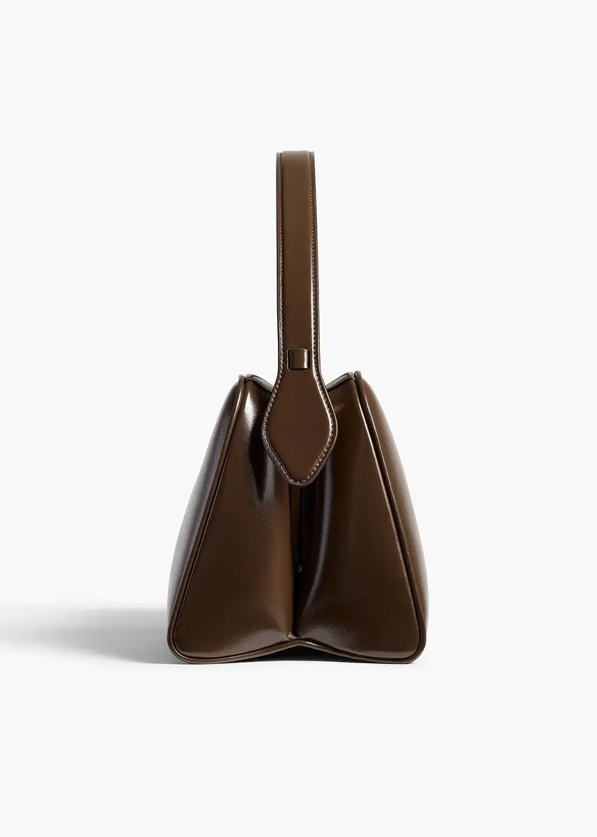 Khaite Cate Bag In Chestnut Crackle Patent Leather | Thumbnail 4 Khaite Cate Bag In Chestnut Crackle Patent Leather | Thumbnail 4