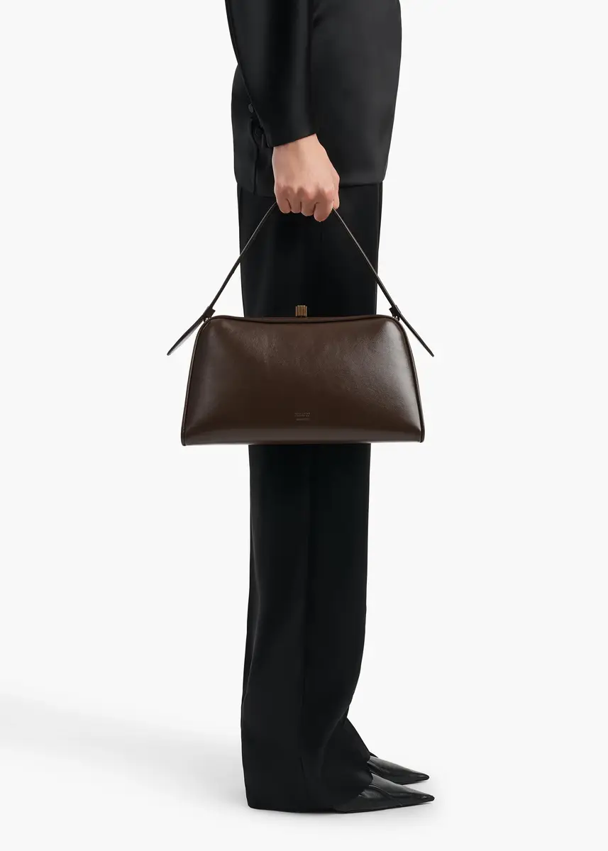 Khaite Cate Bag In Chestnut Crackle Patent Leather | Thumbnail 5 Khaite Cate Bag In Chestnut Crackle Patent Leather | Thumbnail 5