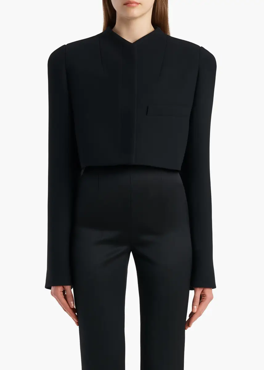 Khaite Samo Jacket In Black Crepe | Thumbnail 3 Khaite Samo Jacket In Black Crepe | Thumbnail 3
