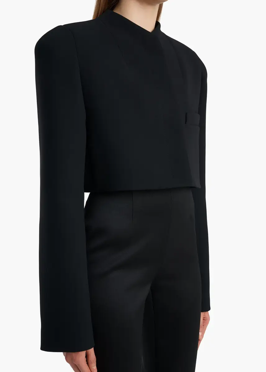 Khaite Samo Jacket In Black Crepe | Thumbnail 5 Khaite Samo Jacket In Black Crepe | Thumbnail 5