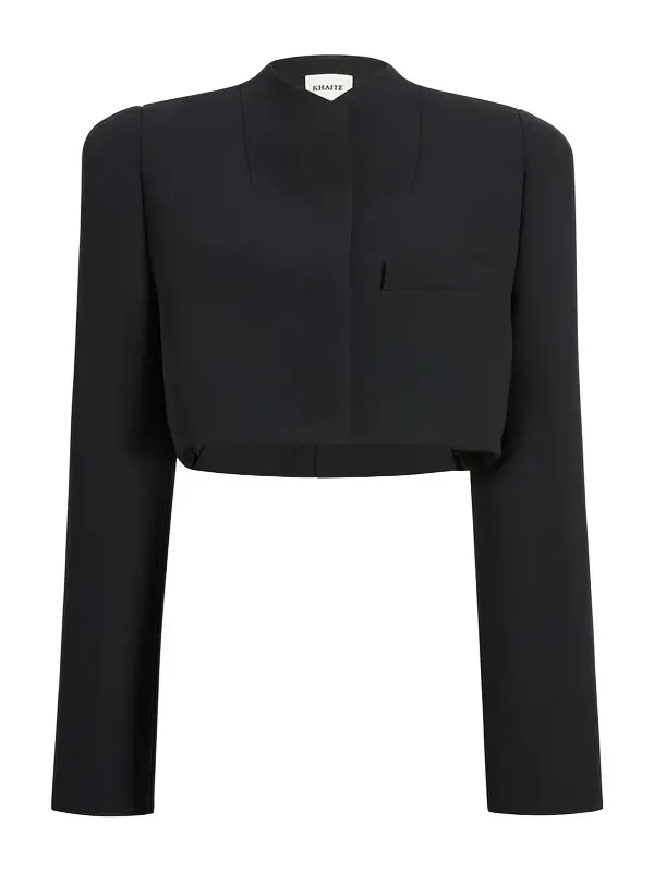 Samo Jacket In Black Crepe