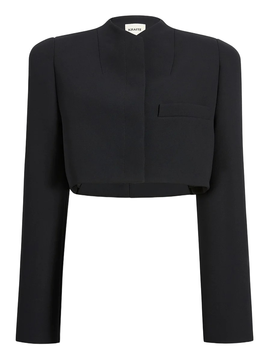 Khaite Samo Jacket In Black Crepe