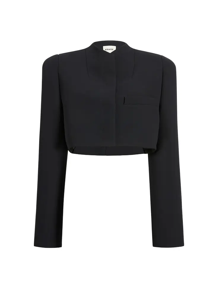 Khaite Samo Jacket In Black Crepe