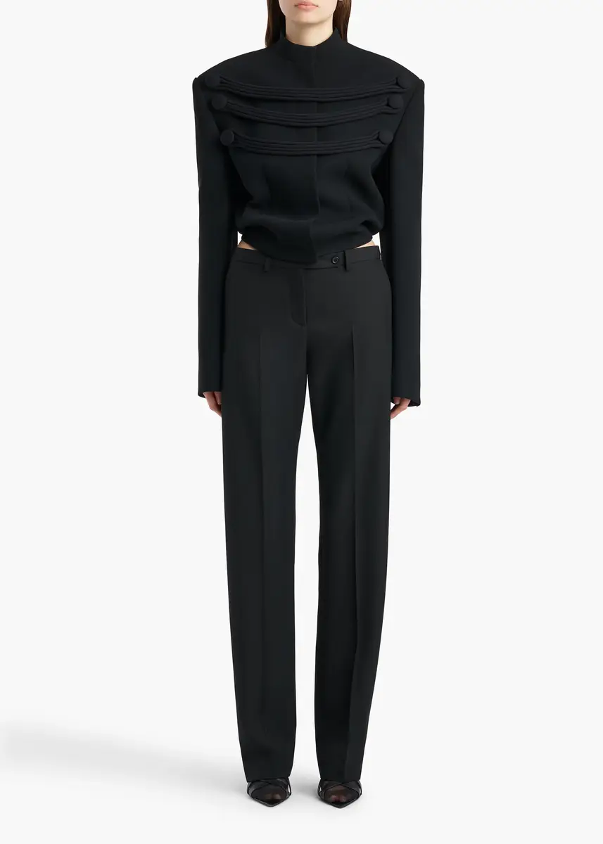 Khaite York Jacket With Cord Embroidery In Black | Thumbnail 2 Khaite York Jacket With Cord Embroidery In Black | Thumbnail 2