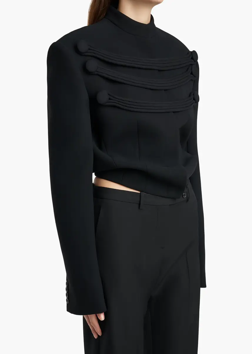 Khaite York Jacket With Cord Embroidery In Black | Thumbnail 5 Khaite York Jacket With Cord Embroidery In Black | Thumbnail 5