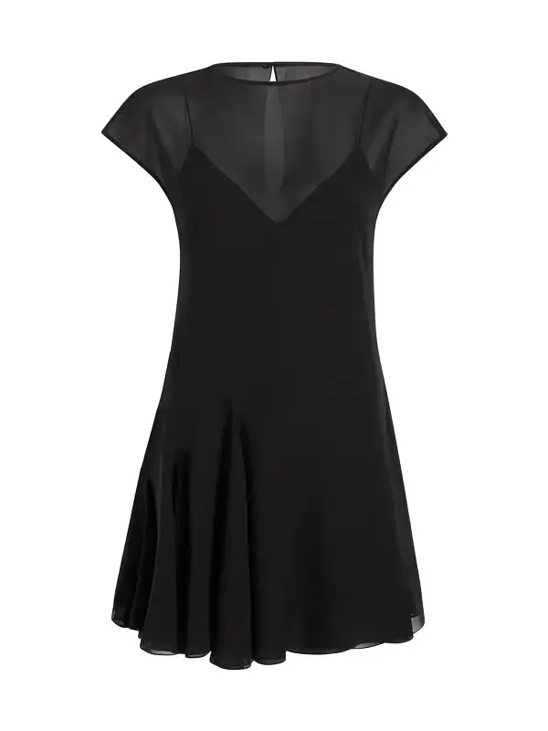 Scarla Dress In Black Silk Scarla Dress In Black Silk