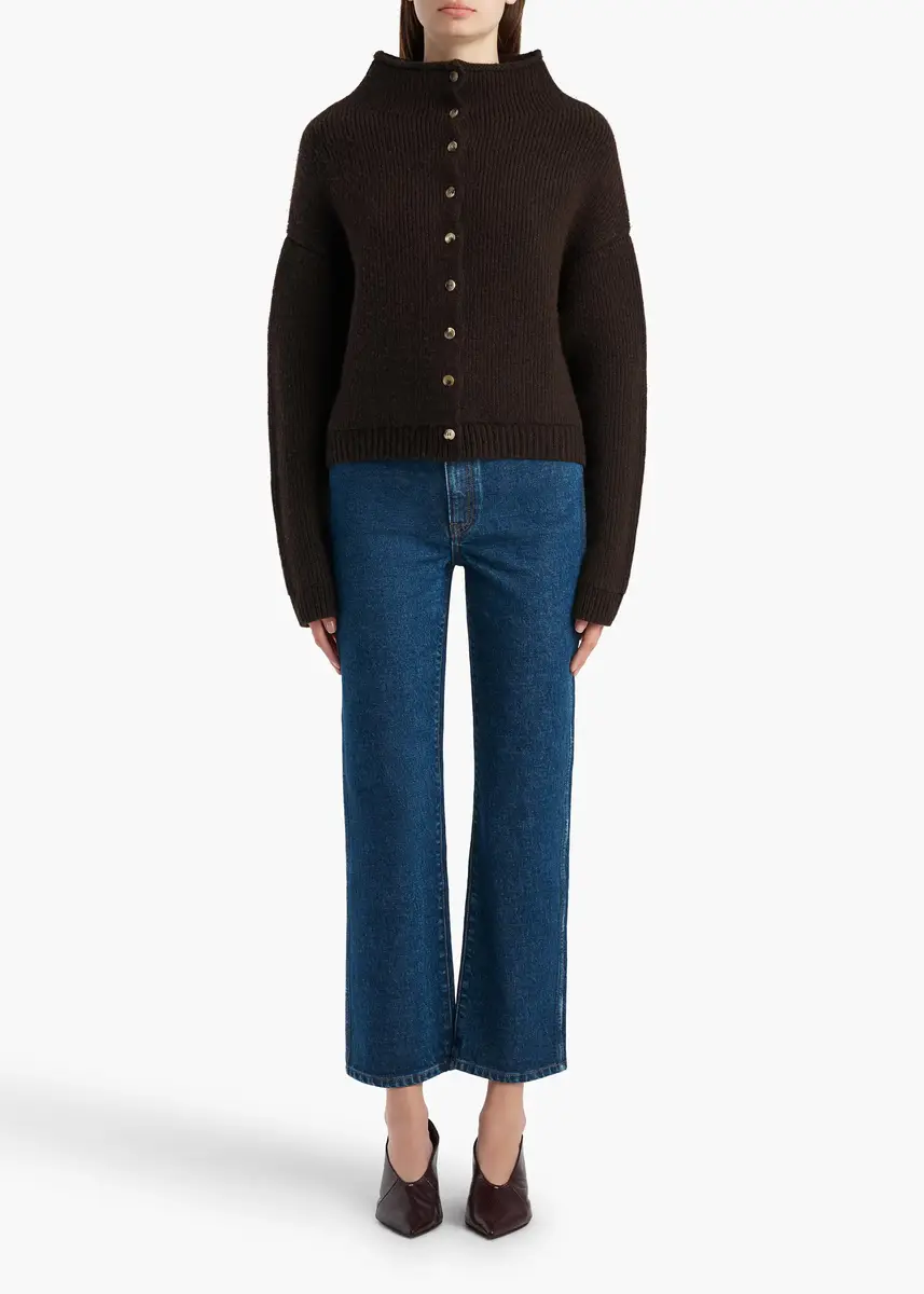 Khaite Marjorie Cardigan In Bark | Thumbnail 2 Khaite Marjorie Cardigan In Bark | Thumbnail 2