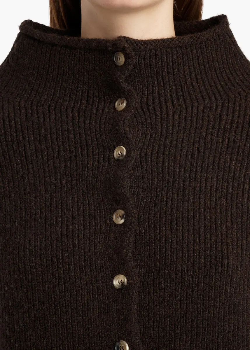 Khaite Marjorie Cardigan In Bark | Thumbnail 5 Khaite Marjorie Cardigan In Bark | Thumbnail 5