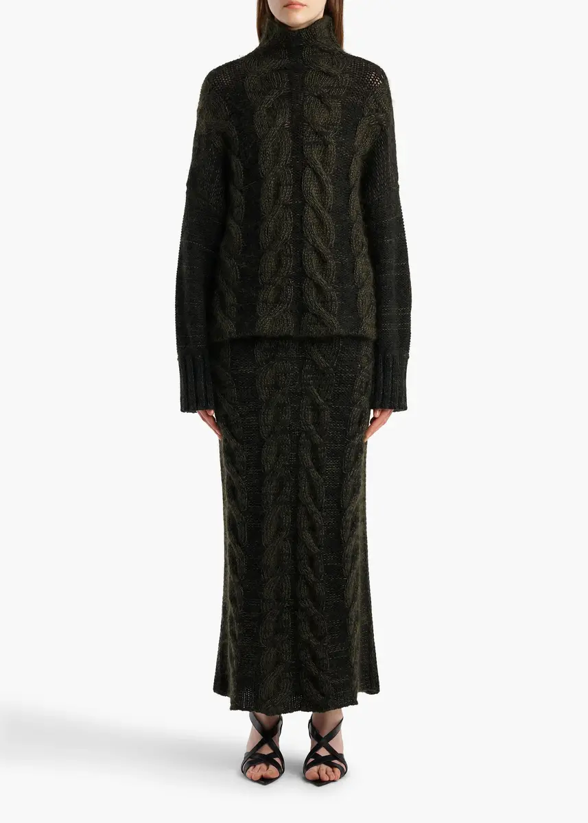 Khaite Nico Sweater In Black And Olive Multi | Thumbnail 2 Khaite Nico Sweater In Black And Olive Multi | Thumbnail 2