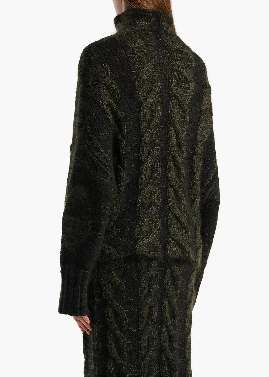 Khaite Nico Sweater In Black And Olive Multi | Thumbnail 4 Khaite Nico Sweater In Black And Olive Multi | Thumbnail 4