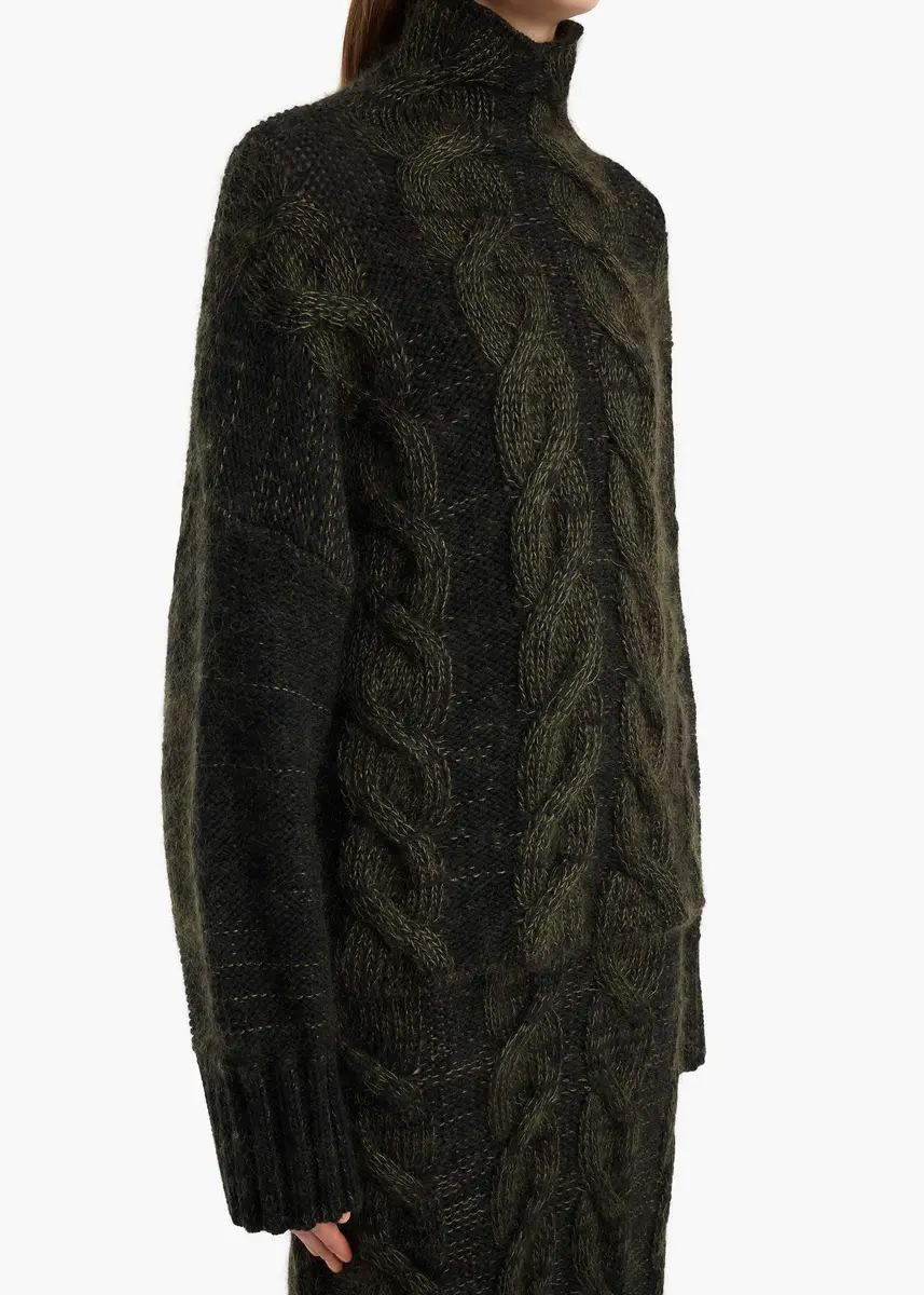 Khaite Nico Sweater In Black And Olive Multi | Thumbnail 5 Khaite Nico Sweater In Black And Olive Multi | Thumbnail 5