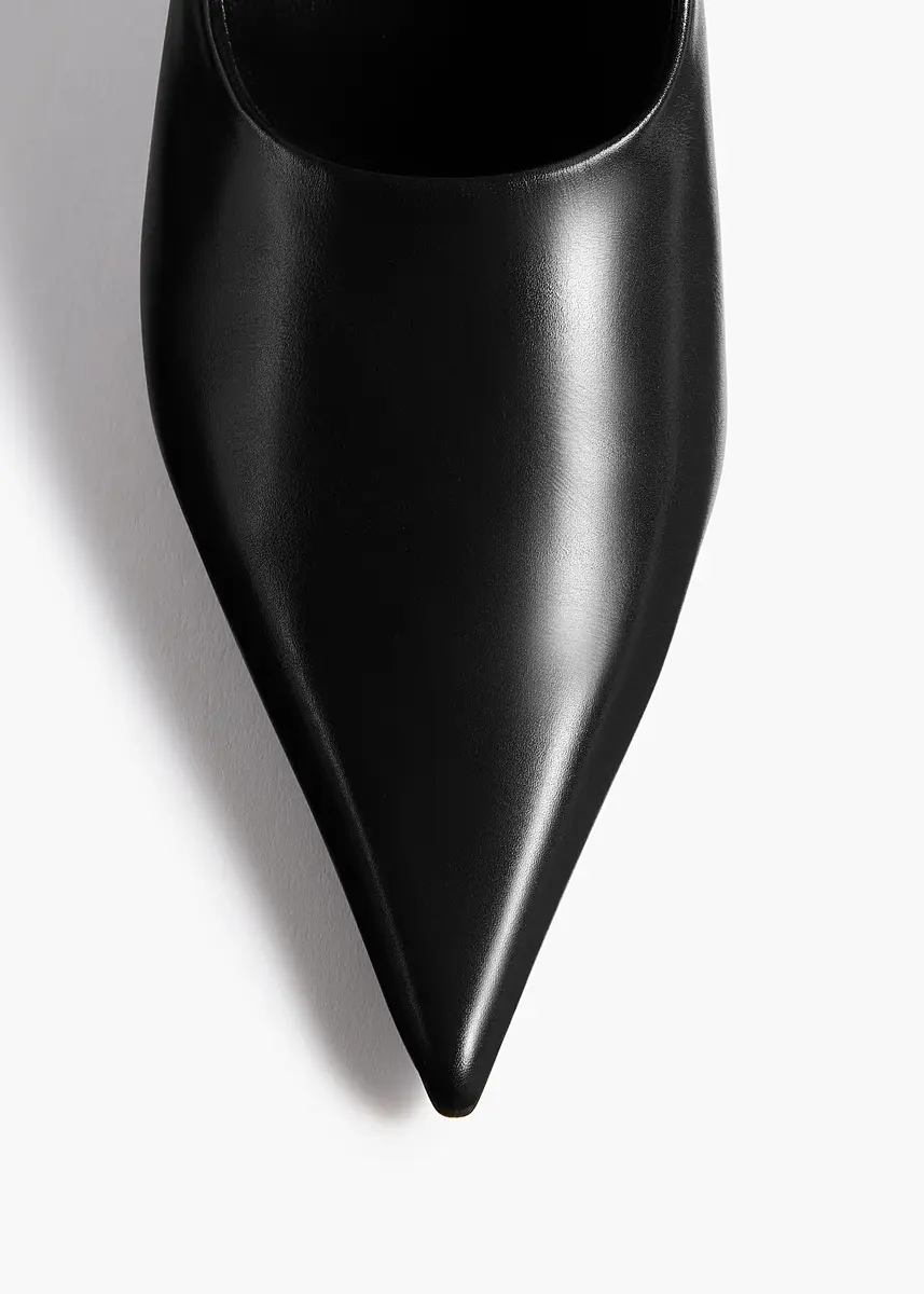 Khaite Colleen Pump In Black Glazed Leather | Thumbnail 3 Khaite Colleen Pump In Black Glazed Leather | Thumbnail 3