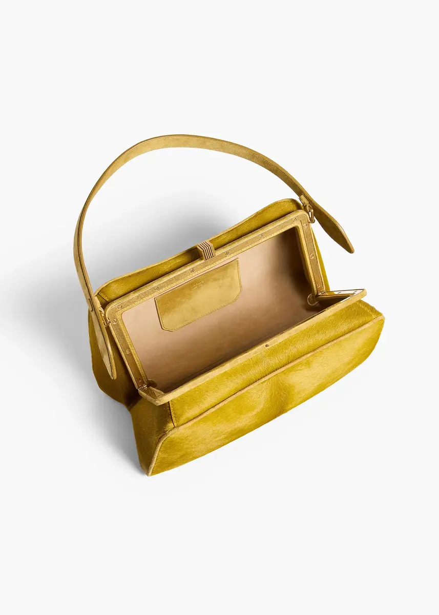 Khaite Cate Bag In Golden Olive Haircalf | Thumbnail 3 Khaite Cate Bag In Golden Olive Haircalf | Thumbnail 3