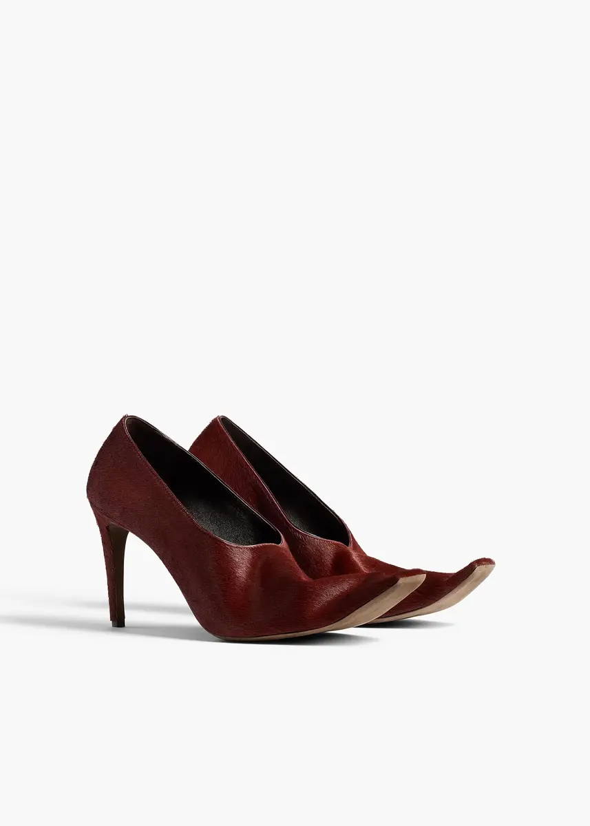 Khaite Marlene Pump In Red Mahogany Haircalf | Thumbnail 3 Khaite Marlene Pump In Red Mahogany Haircalf | Thumbnail 3