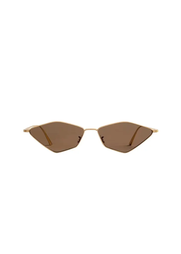 Khaite Khaite X Oliver Peoples 2001C In Gold And Brown | Image 1 Khaite Khaite X Oliver Peoples 2001C In Gold And Brown | Image 1