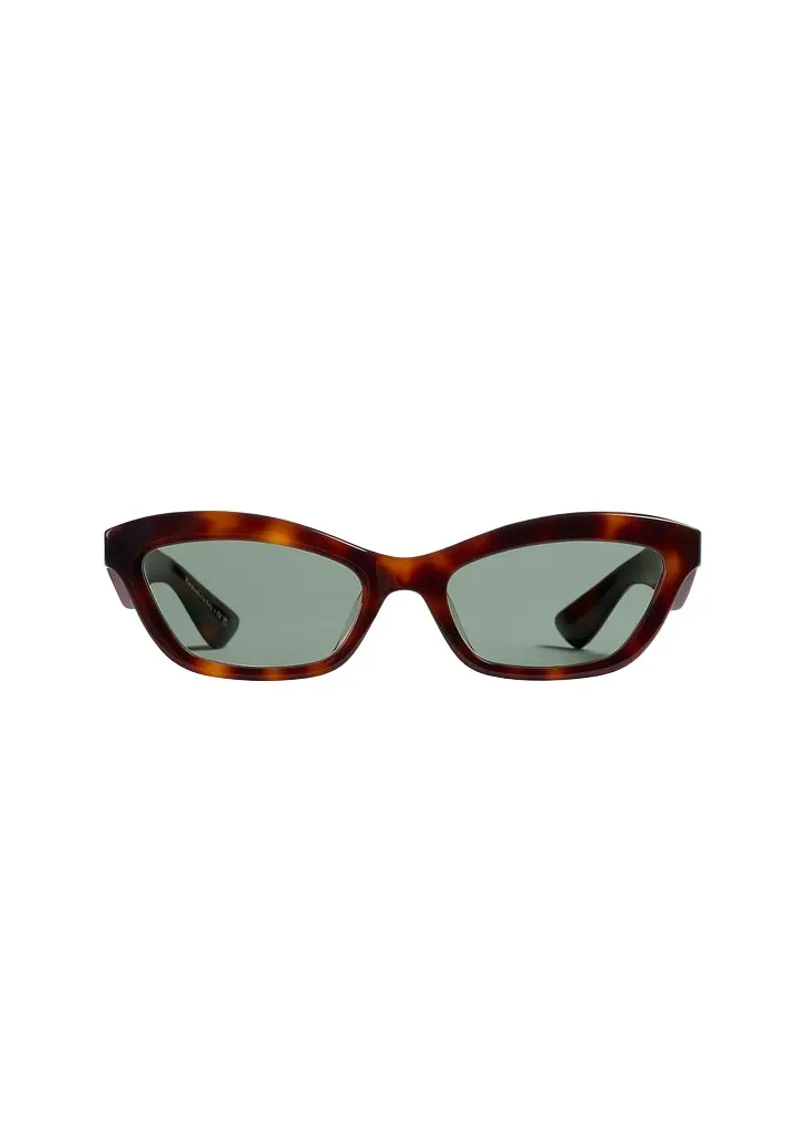 Khaite X Oliver Peoples 1997C In Dark Mahogany And Green Wash